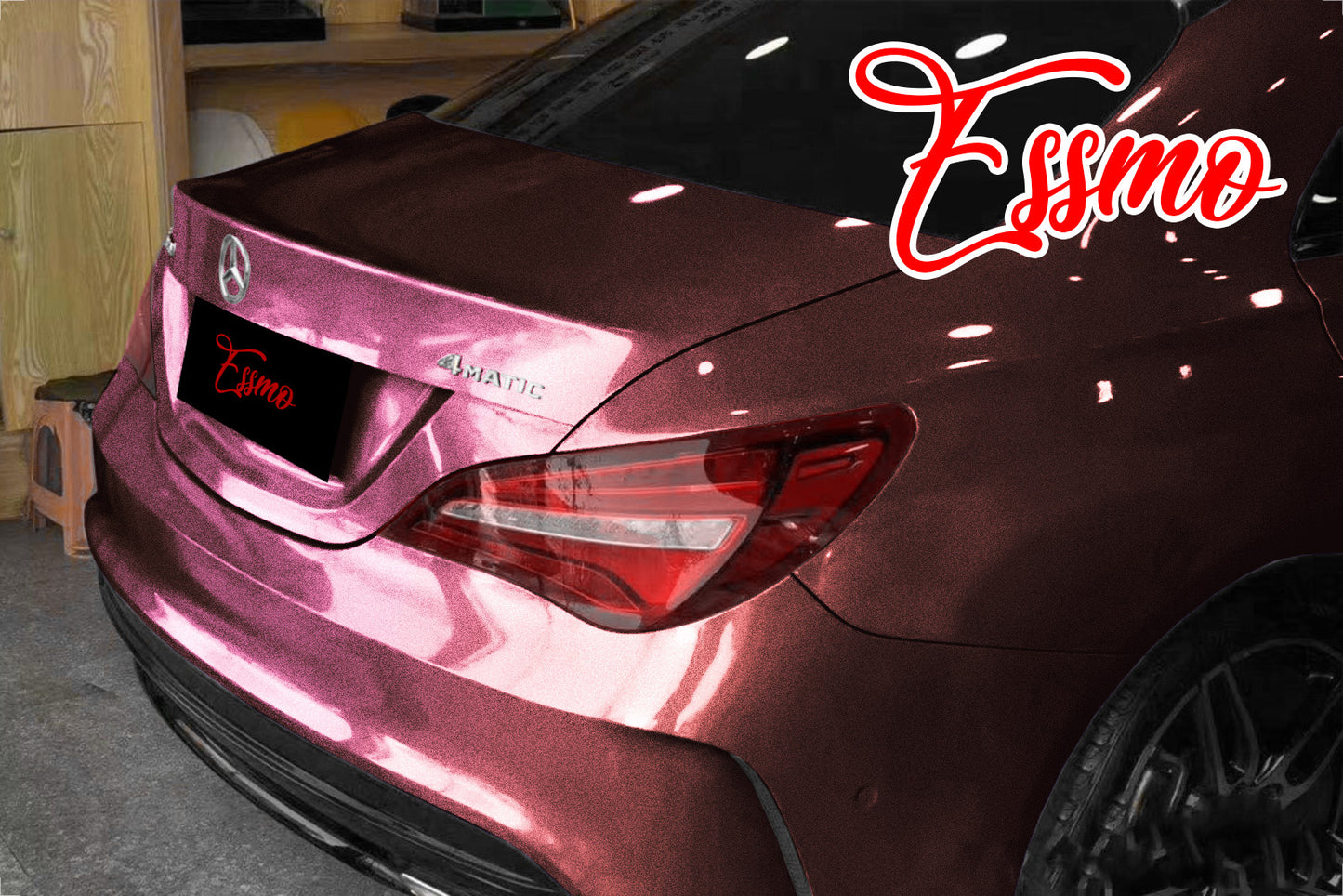 Super Gloss Metallic Burgundy Vinyl Wrap