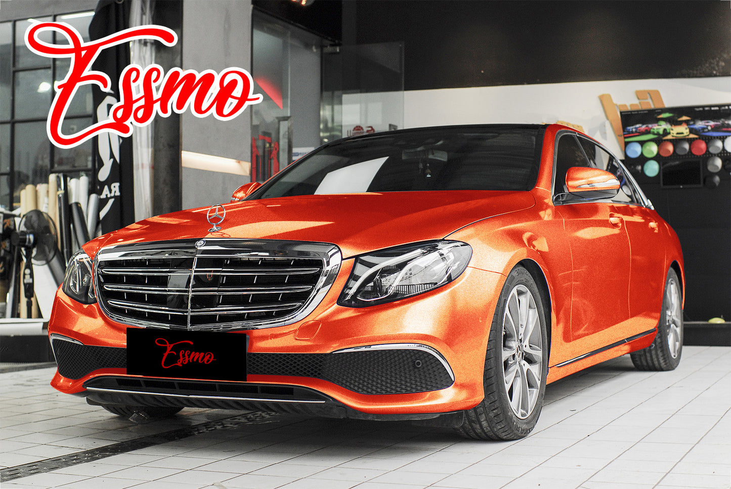 Super Gloss Metallic Orange Vinyl Wrap