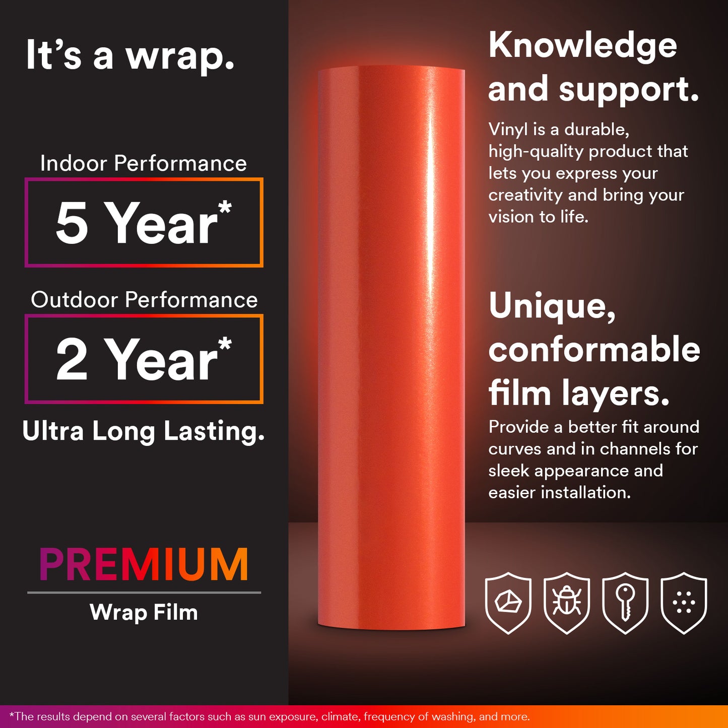 Super Gloss Metallic Orange Vinyl Wrap