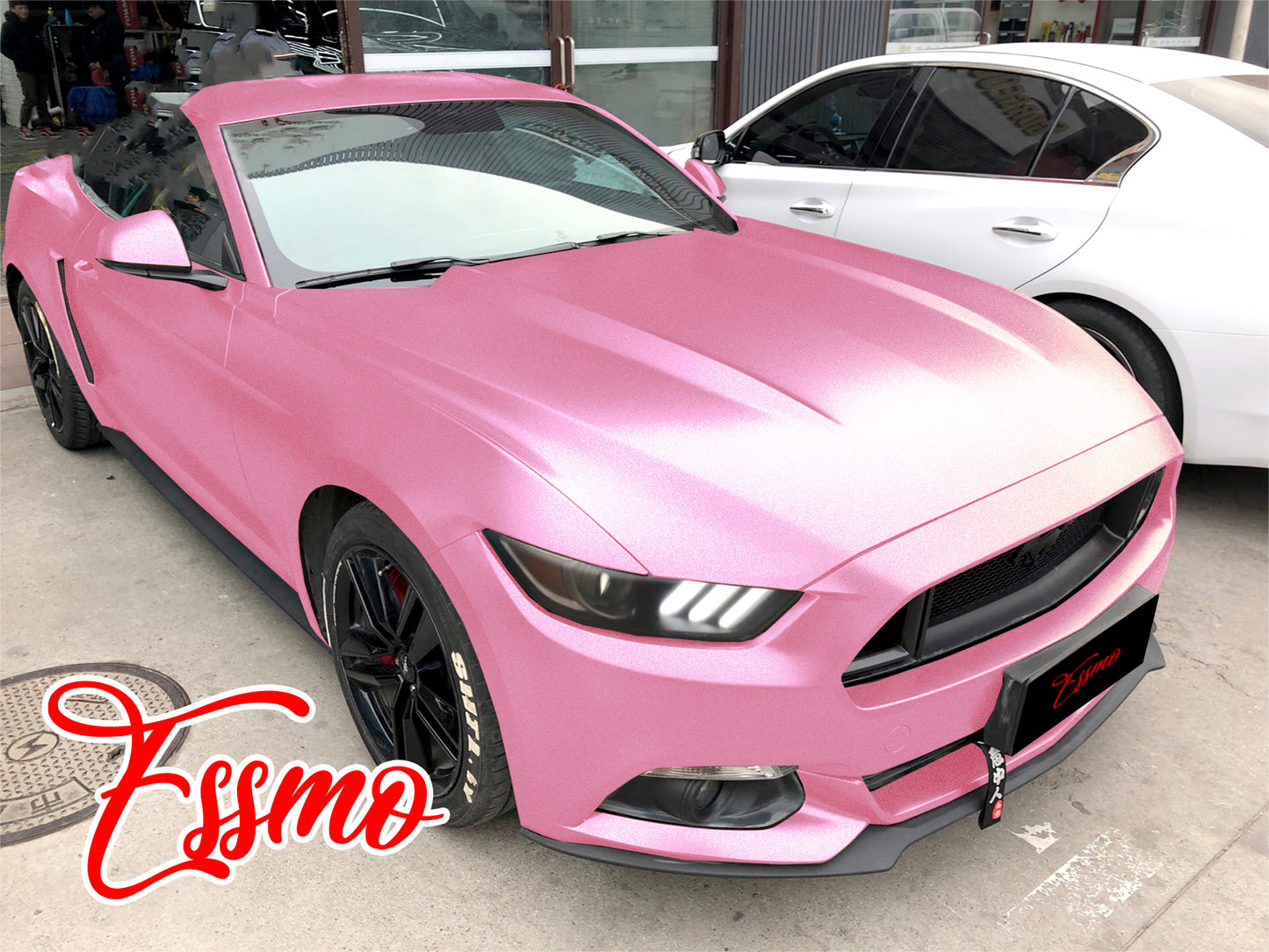 Matte Metallic Satin Pearl Diamond Pink Vinyl Wrap