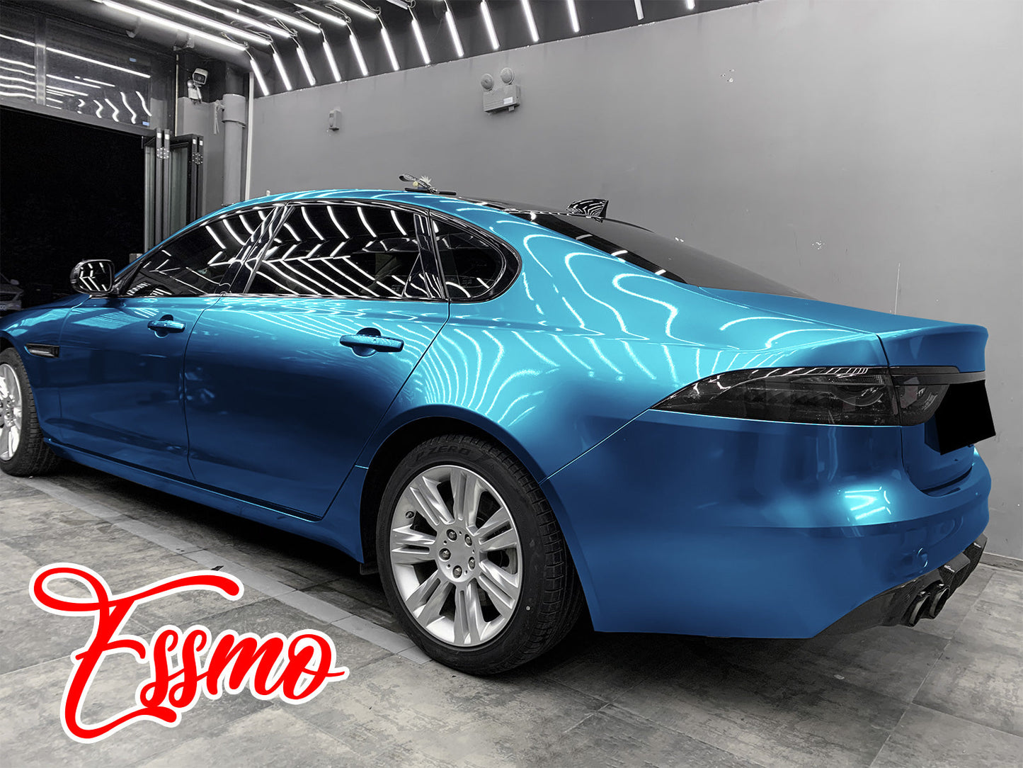 Coral Gloss Peacock Blue Vinyl Wrap