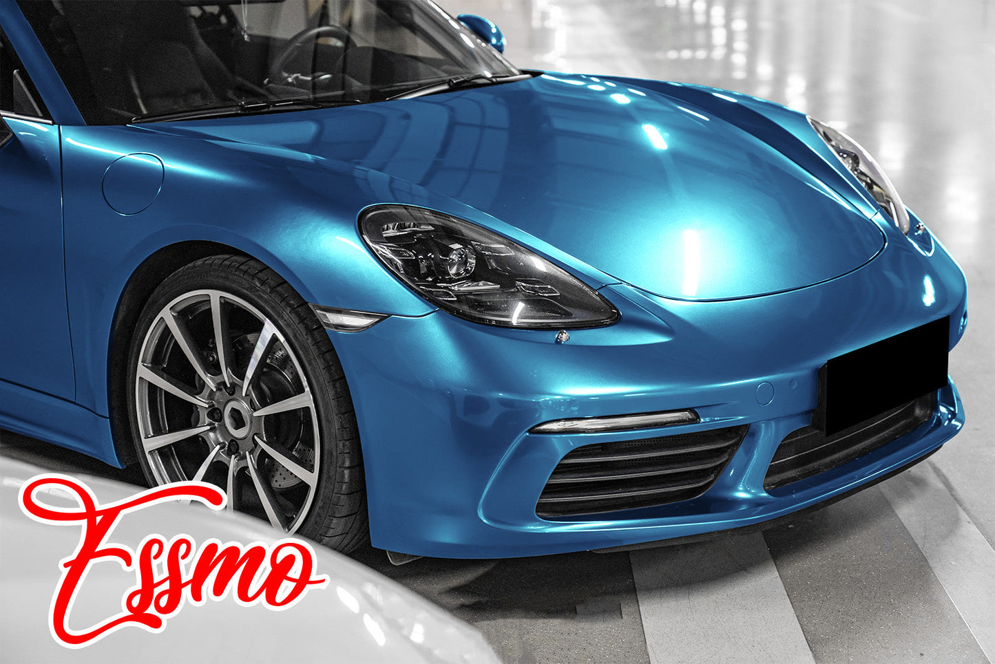 Coral Gloss Peacock Blue Vinyl Wrap