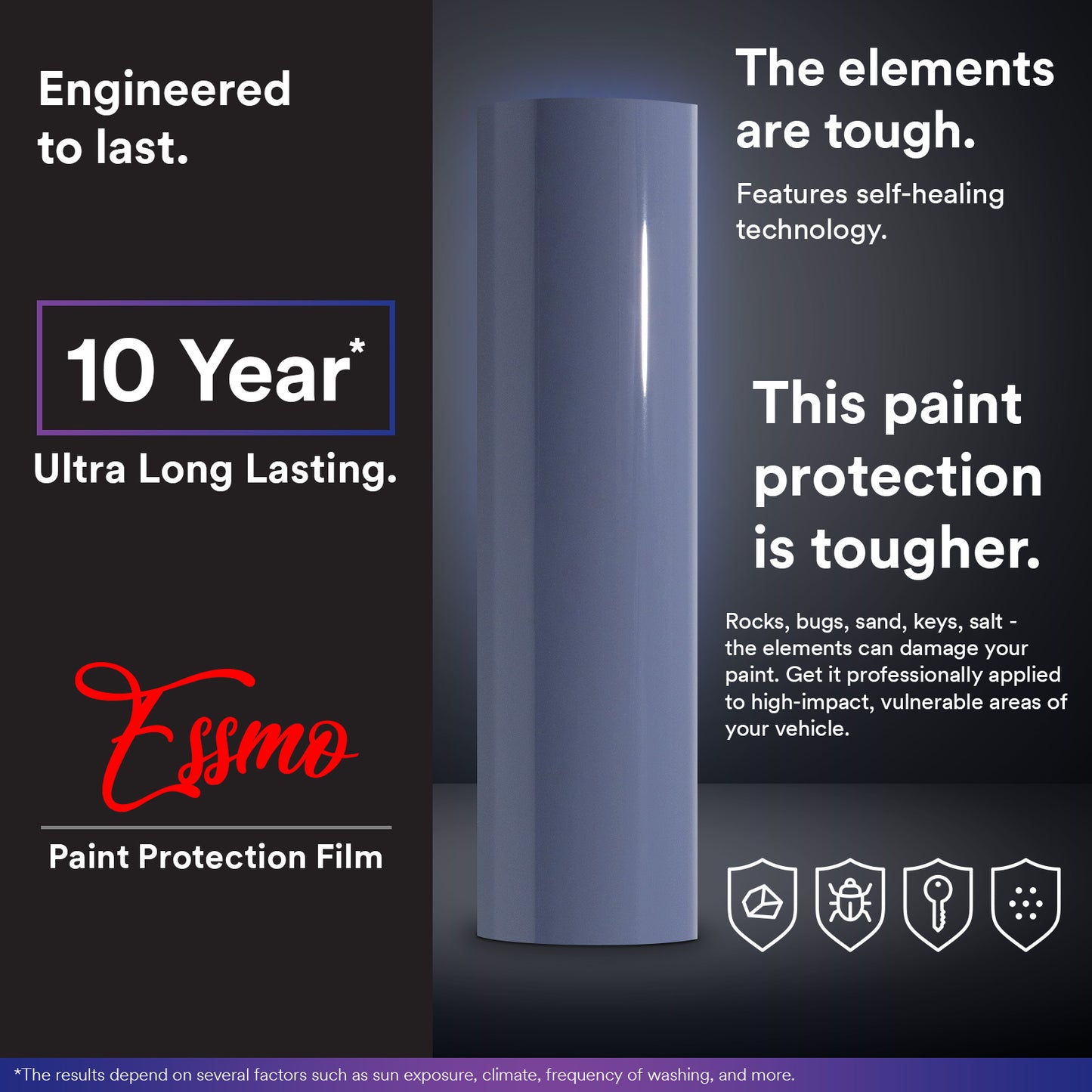 Gloss Space Gray PPF Paint Protection Film ECO