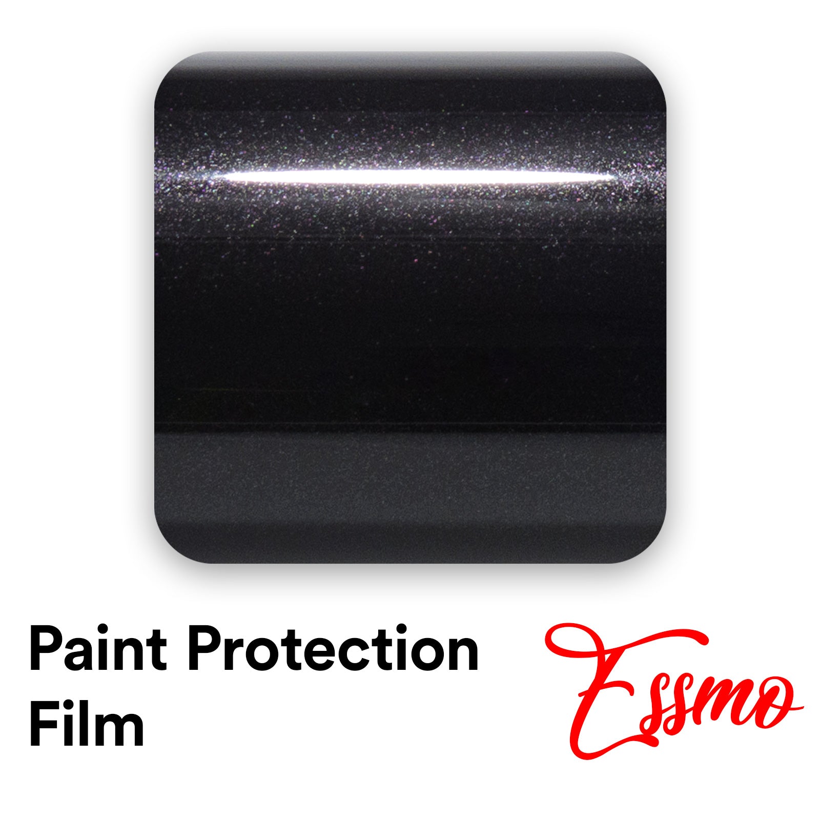 Glossy Black Silver Metallic Paint Protection PPF Self Healing 1FT x 5FT  Film