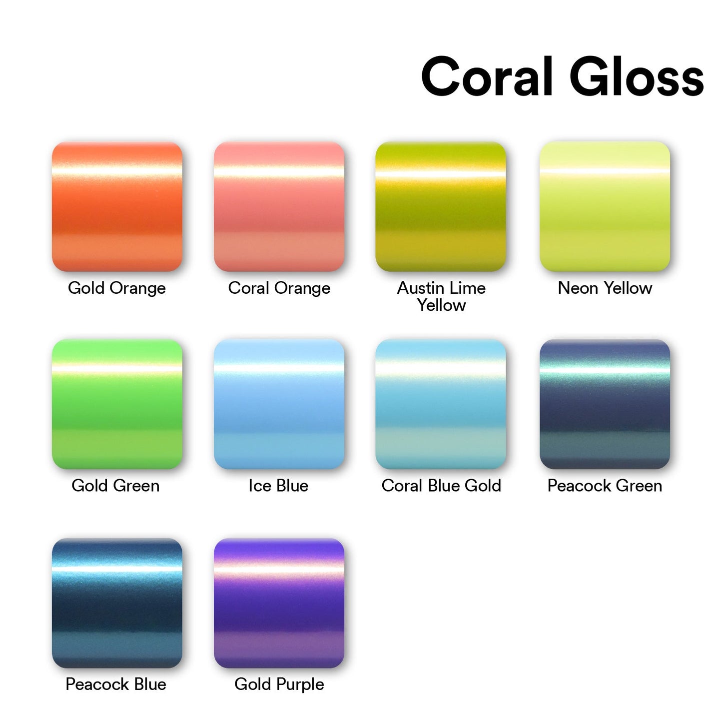 Coral Gloss Neon Yellow Vinyl Wrap