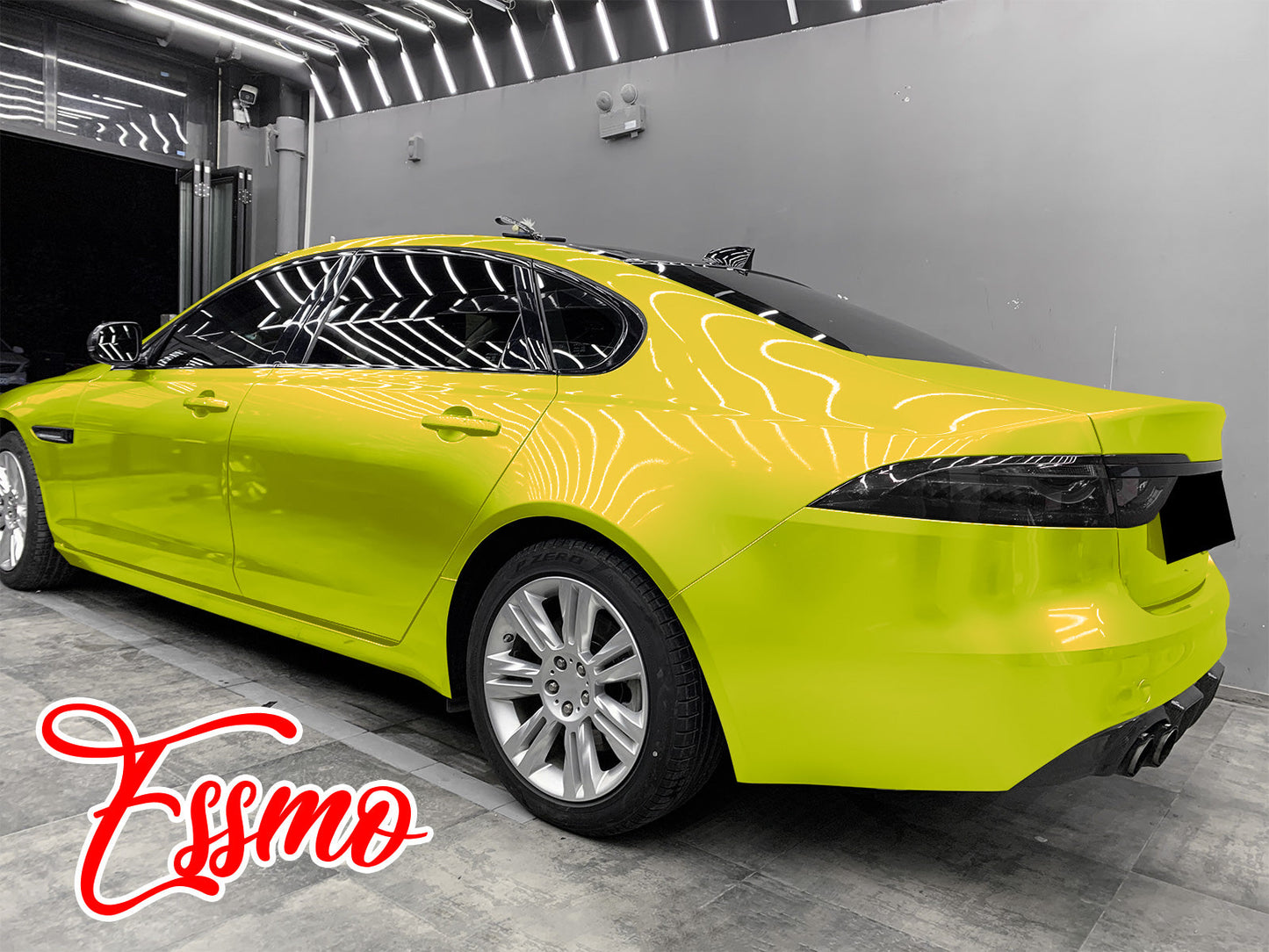 Coral Gloss Austin Lime Yellow Vinyl Wrap