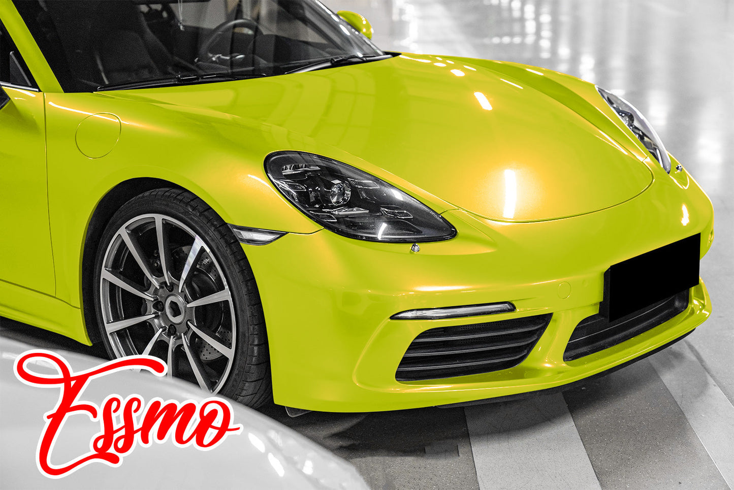 Coral Gloss Austin Lime Yellow Vinyl Wrap