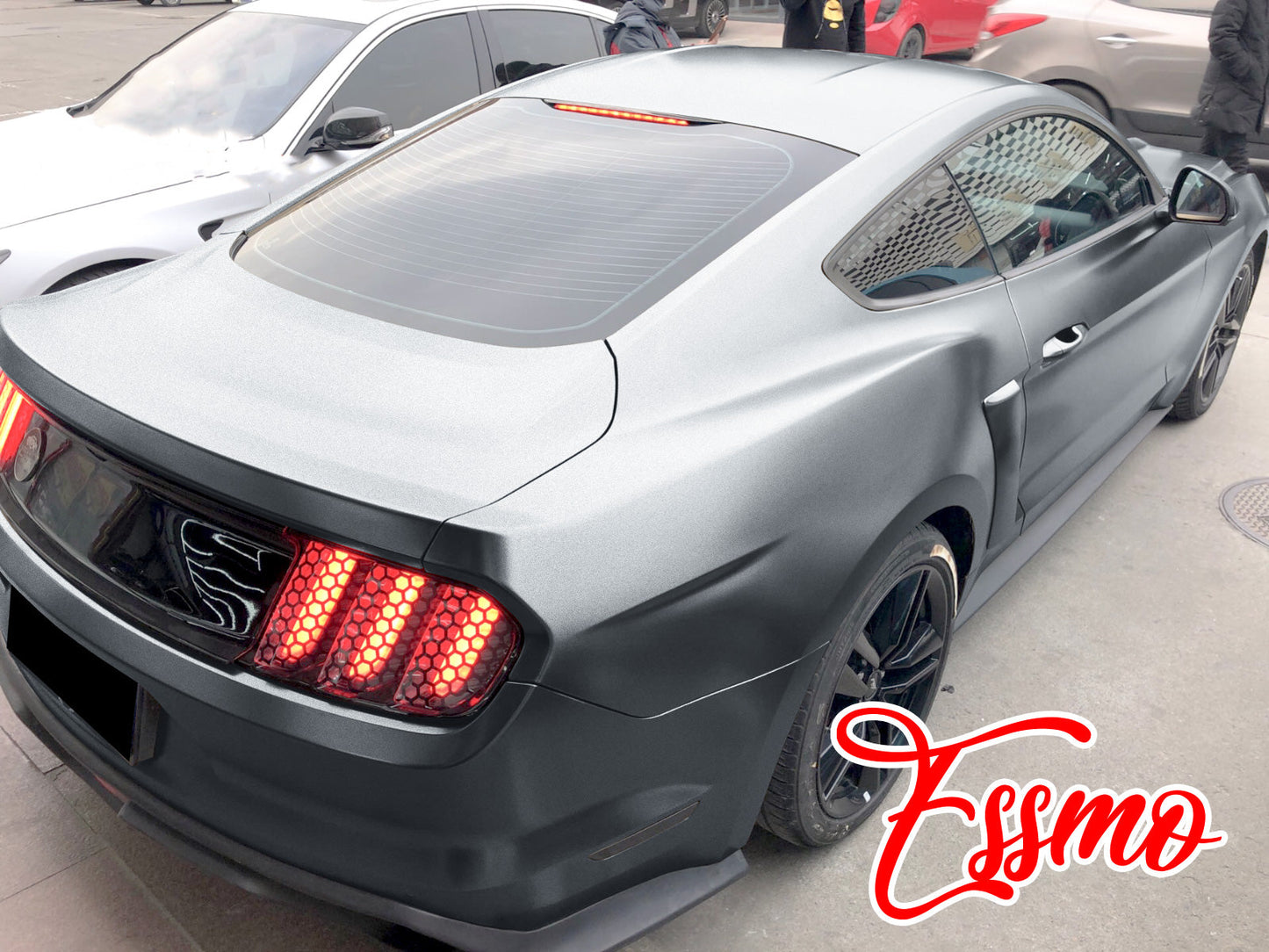 Heavy Metal Diamond Satin Charcoal Gray Vinyl Wrap