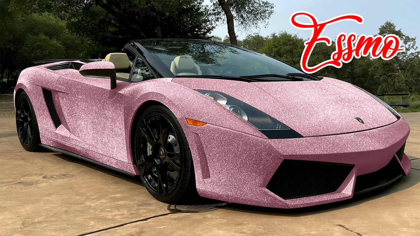 Ultra Diamond Glitter Matte Pink Vinyl Wrap