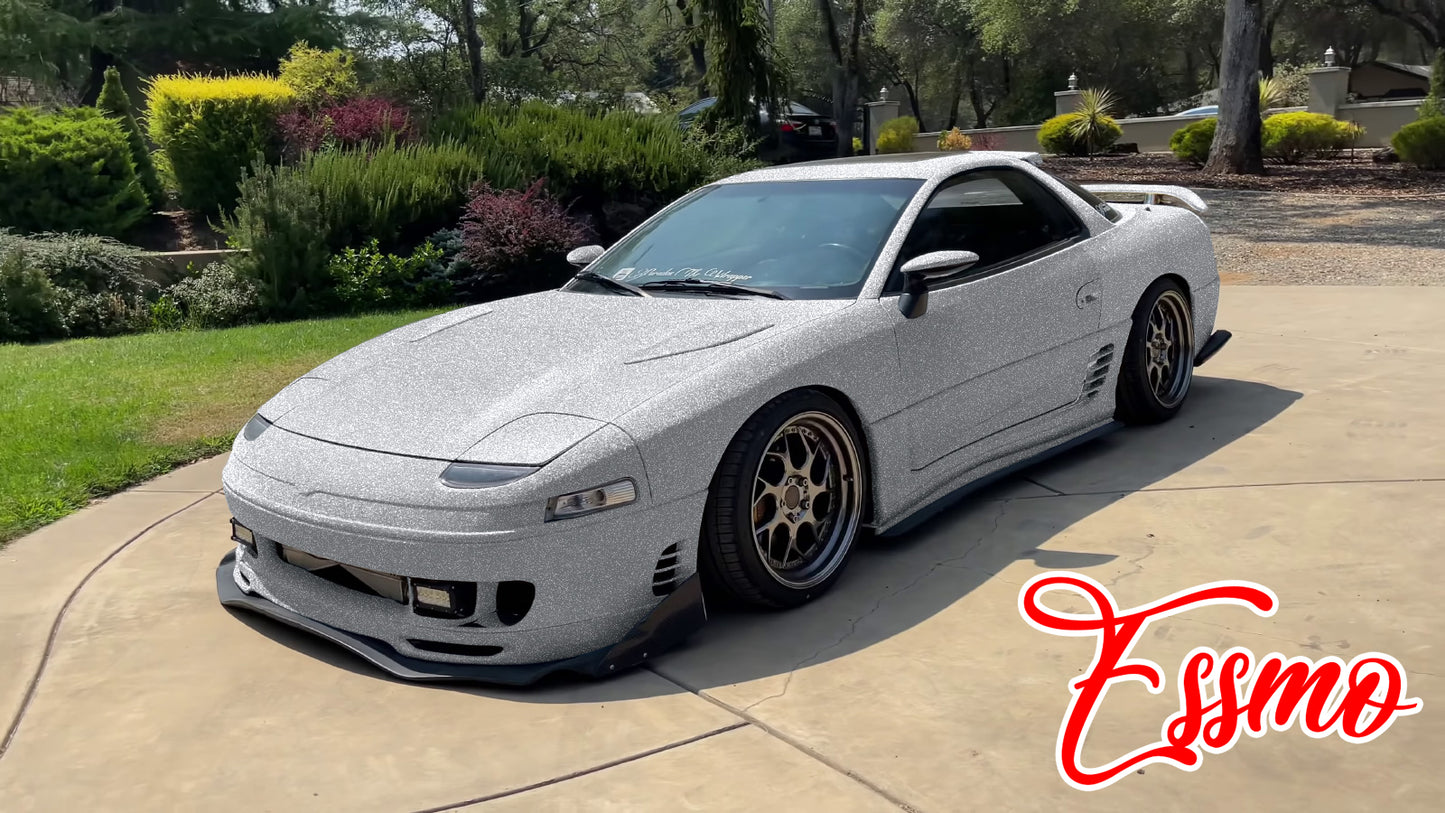 Ultra Diamond Glitter Matte Silver Vinyl Wrap