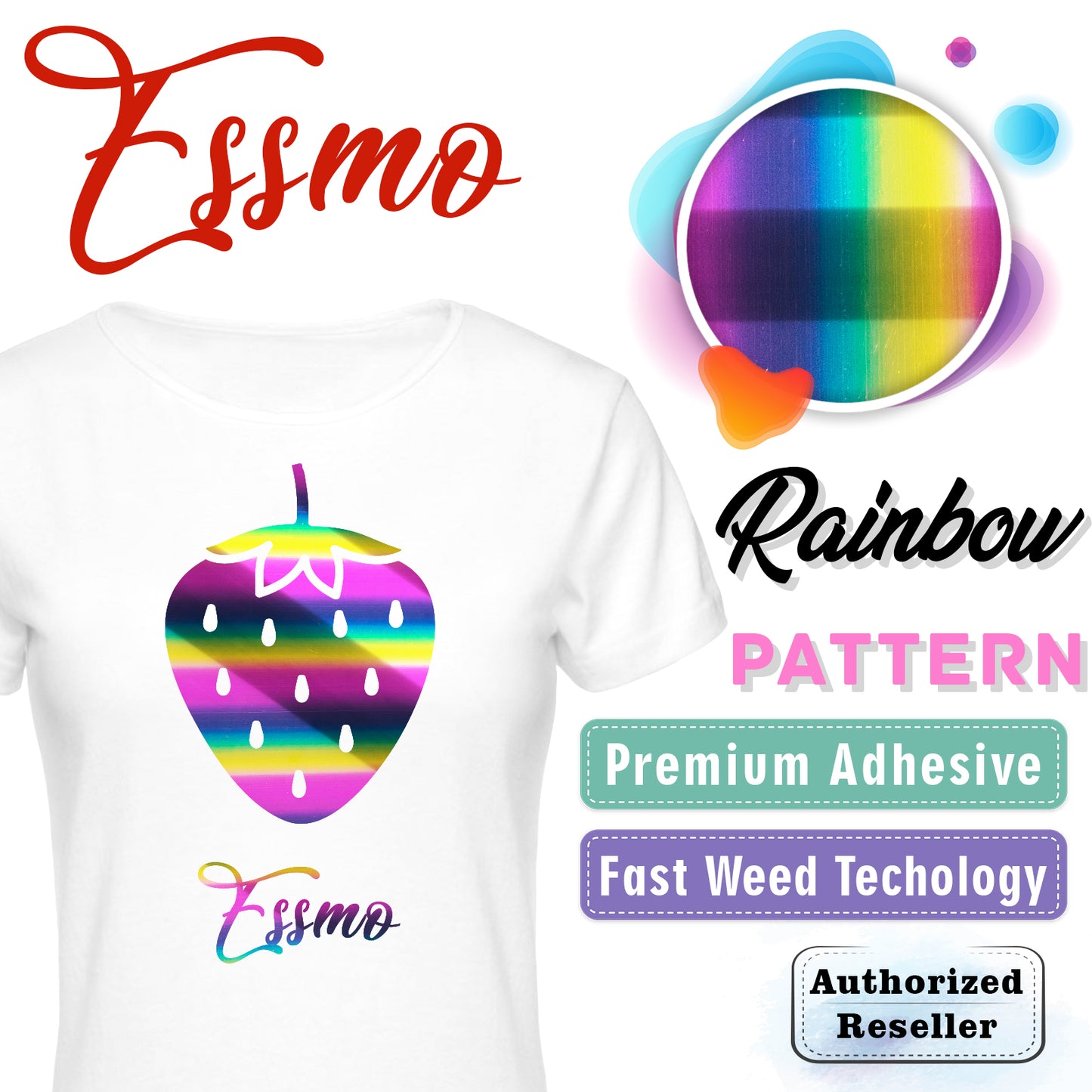 ESSMO™ Rainbow Pattern Heat Transfer Vinyl HTV SP21