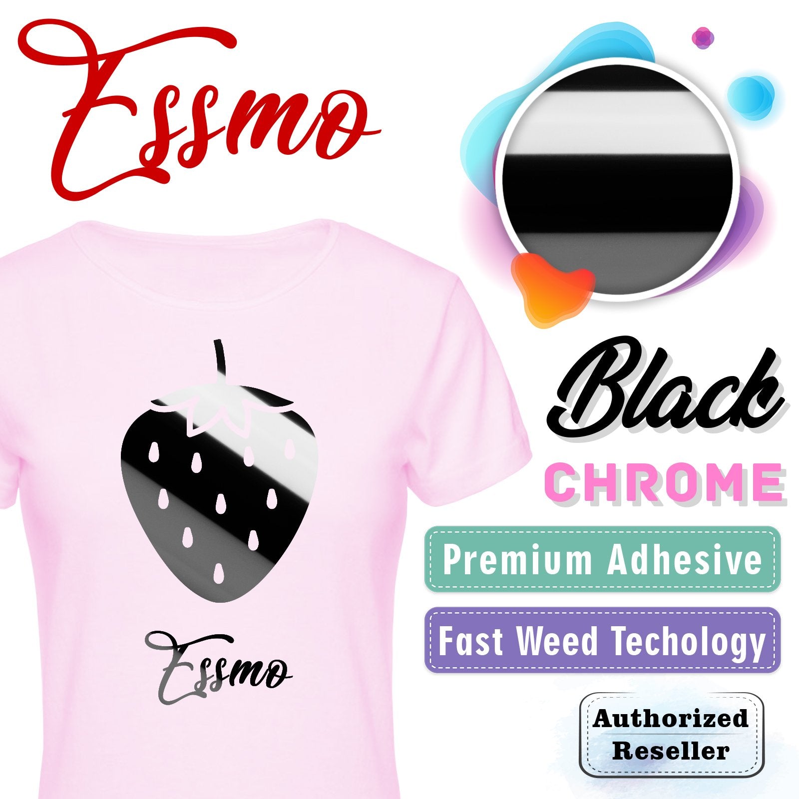 ESSMO™ Black Chrome Heat Transfer Vinyl HTV – Essmovinyl