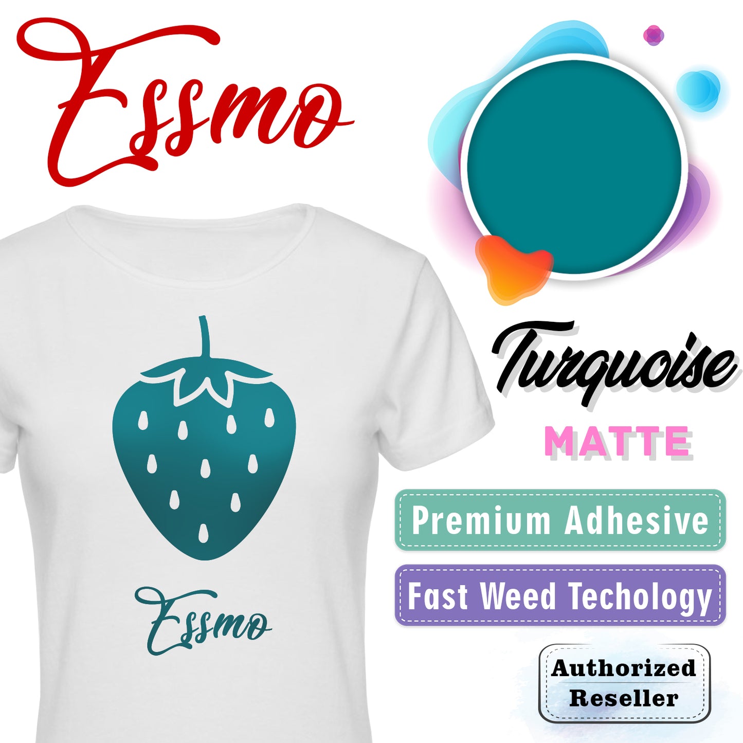 ESSMO™ Turquoise Matte Solid Heat Transfer Vinyl HTV DP21