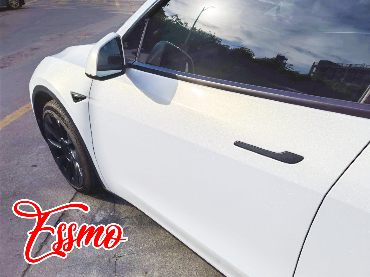 Galaxy Dust Gloss White Gold Vinyl Wrap