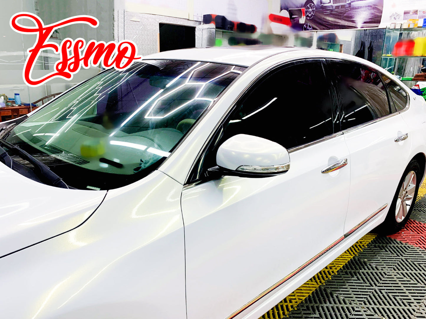 Galaxy Dust Gloss White Gold Vinyl Wrap