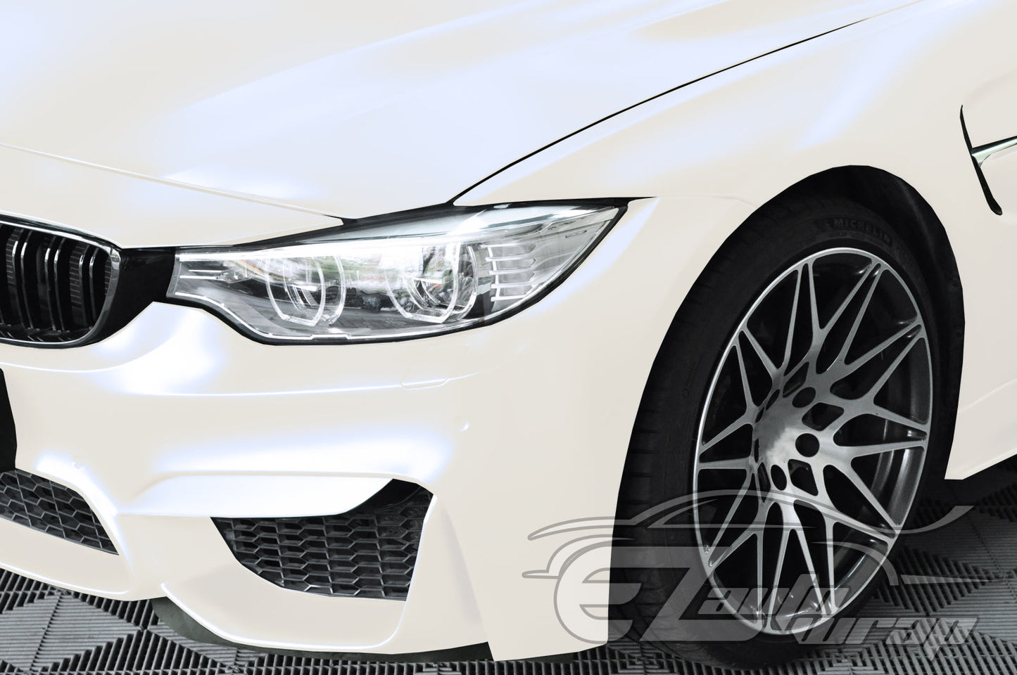 Matte Pearl White to Blue Vinyl