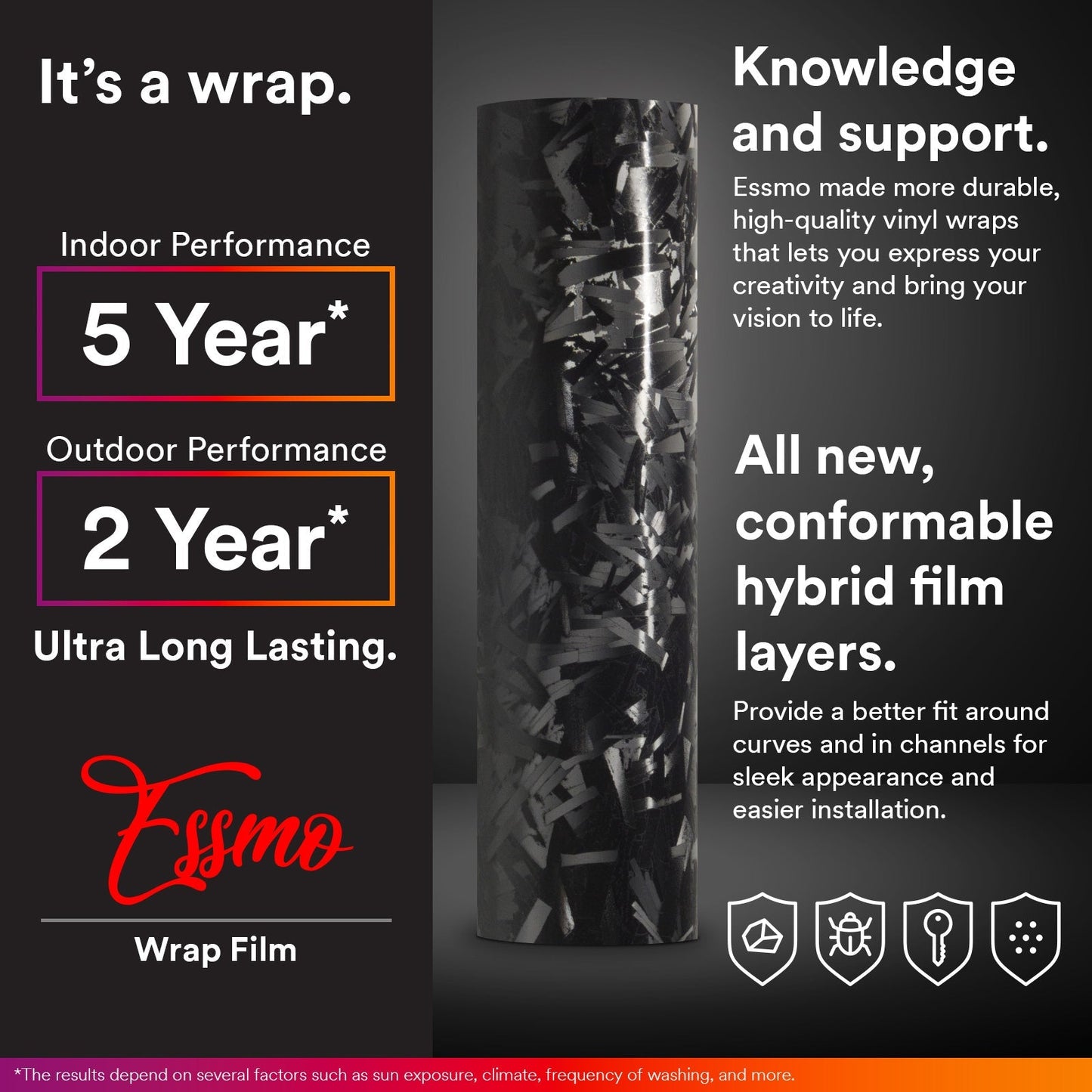 24K Chopped Forged Carbon Fiber Matte Black Vinyl Wrap