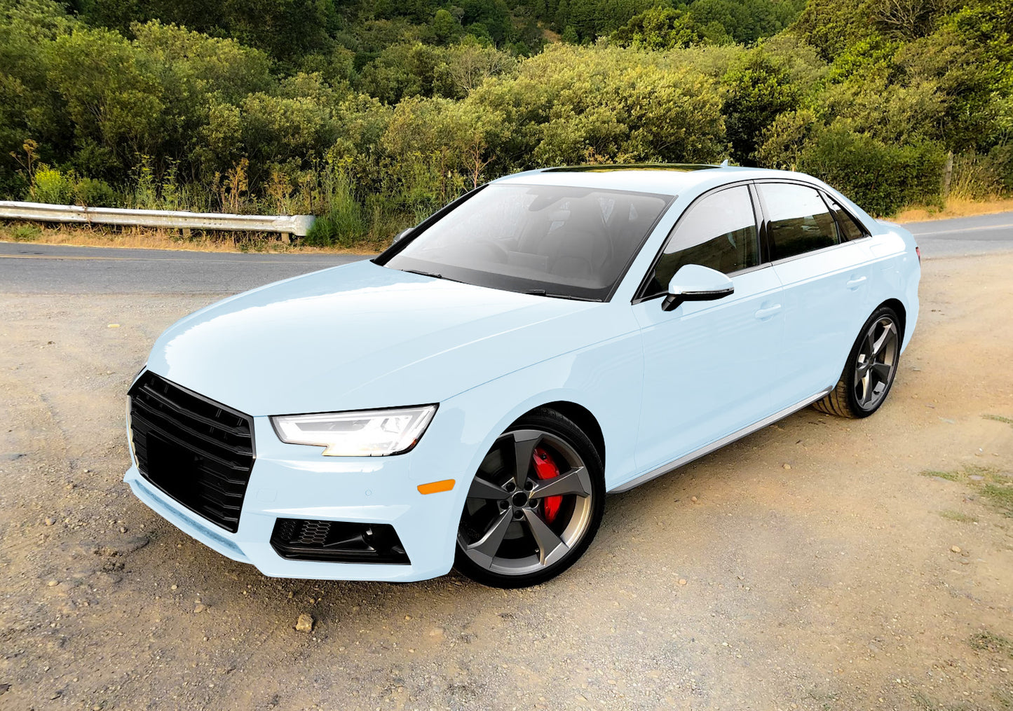 High Gloss Ice Blue Vinyl Wrap