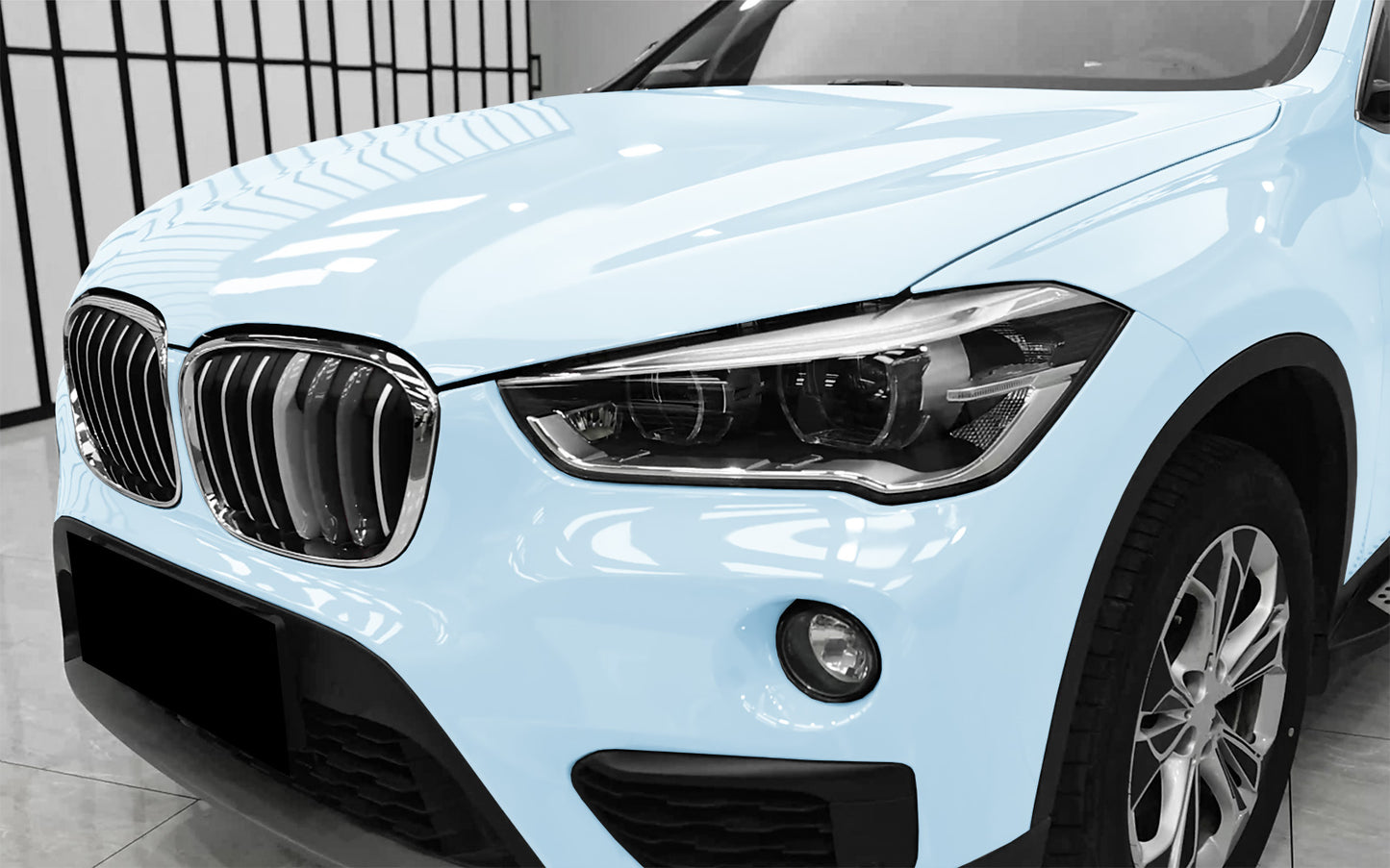 High Gloss Ice Blue Vinyl Wrap
