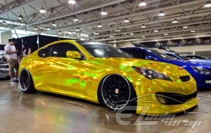 Holographic Yellow Vinyl Wrap