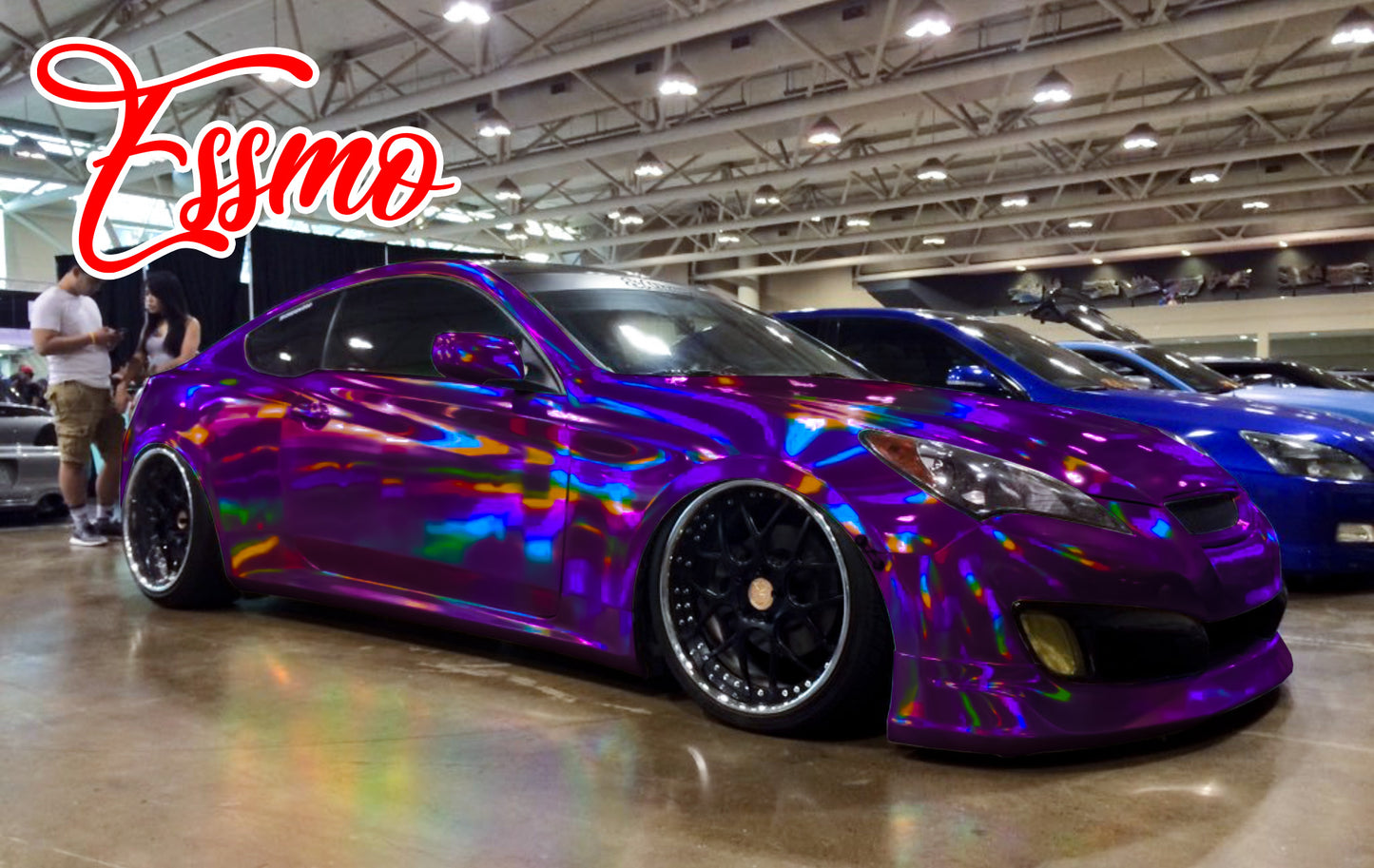 PET Holographic Purple Vinyl Wrap