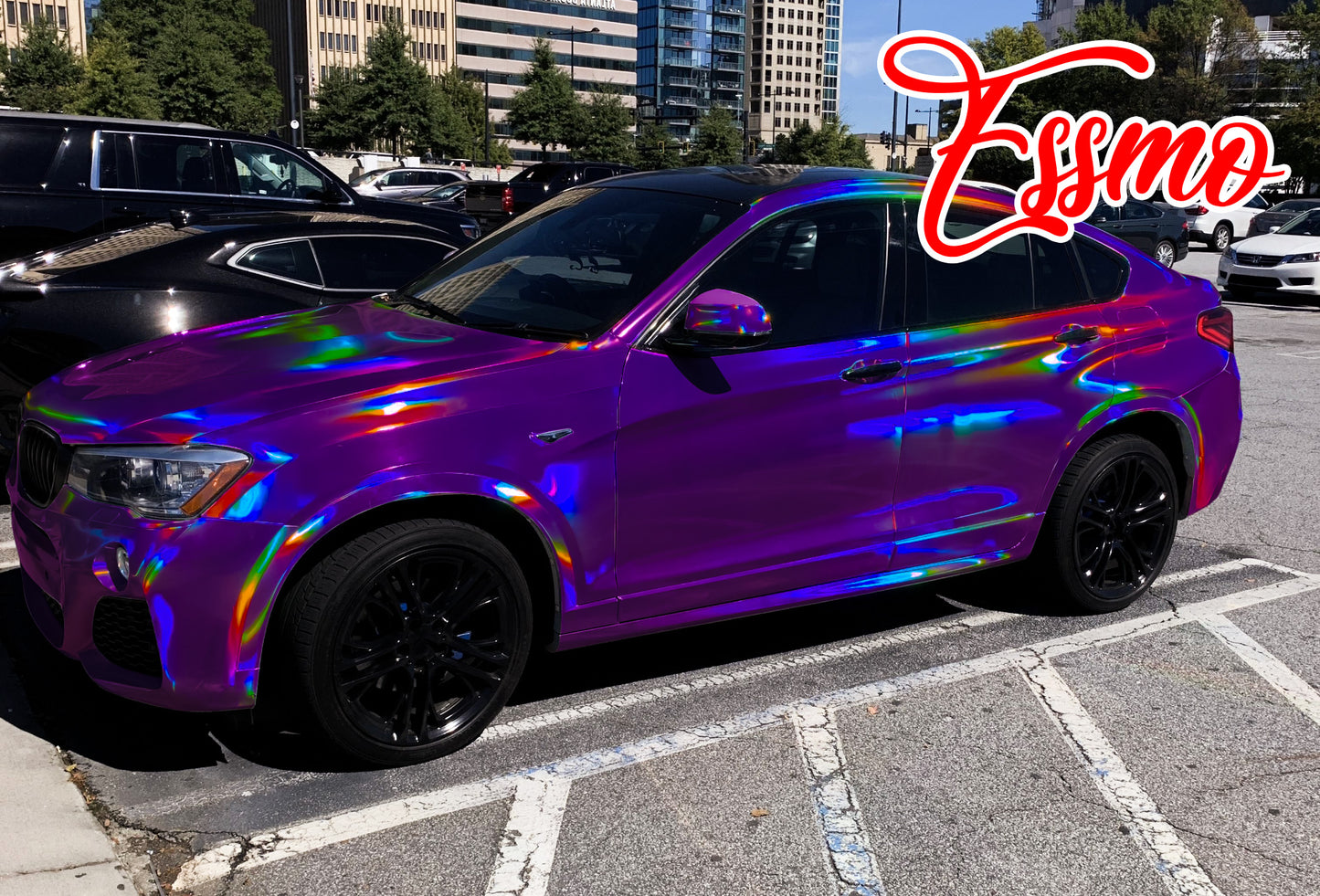 PET Holographic Purple Vinyl Wrap