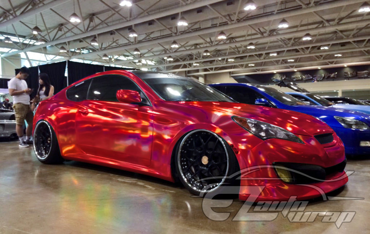 Holographic Red Vinyl Wrap
