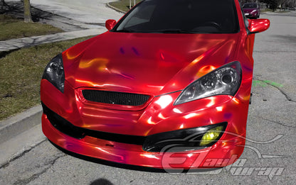 Holographic Red Vinyl Wrap
