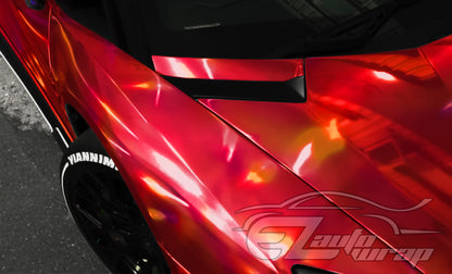 Holographic Red Vinyl Wrap