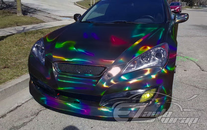 Holographic Black Vinyl Wrap