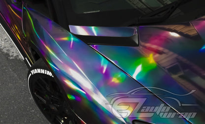 Holographic Black Vinyl Wrap