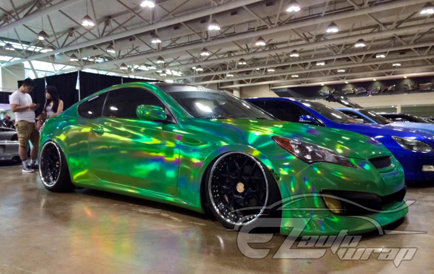 Holographic Green Vinyl Wrap
