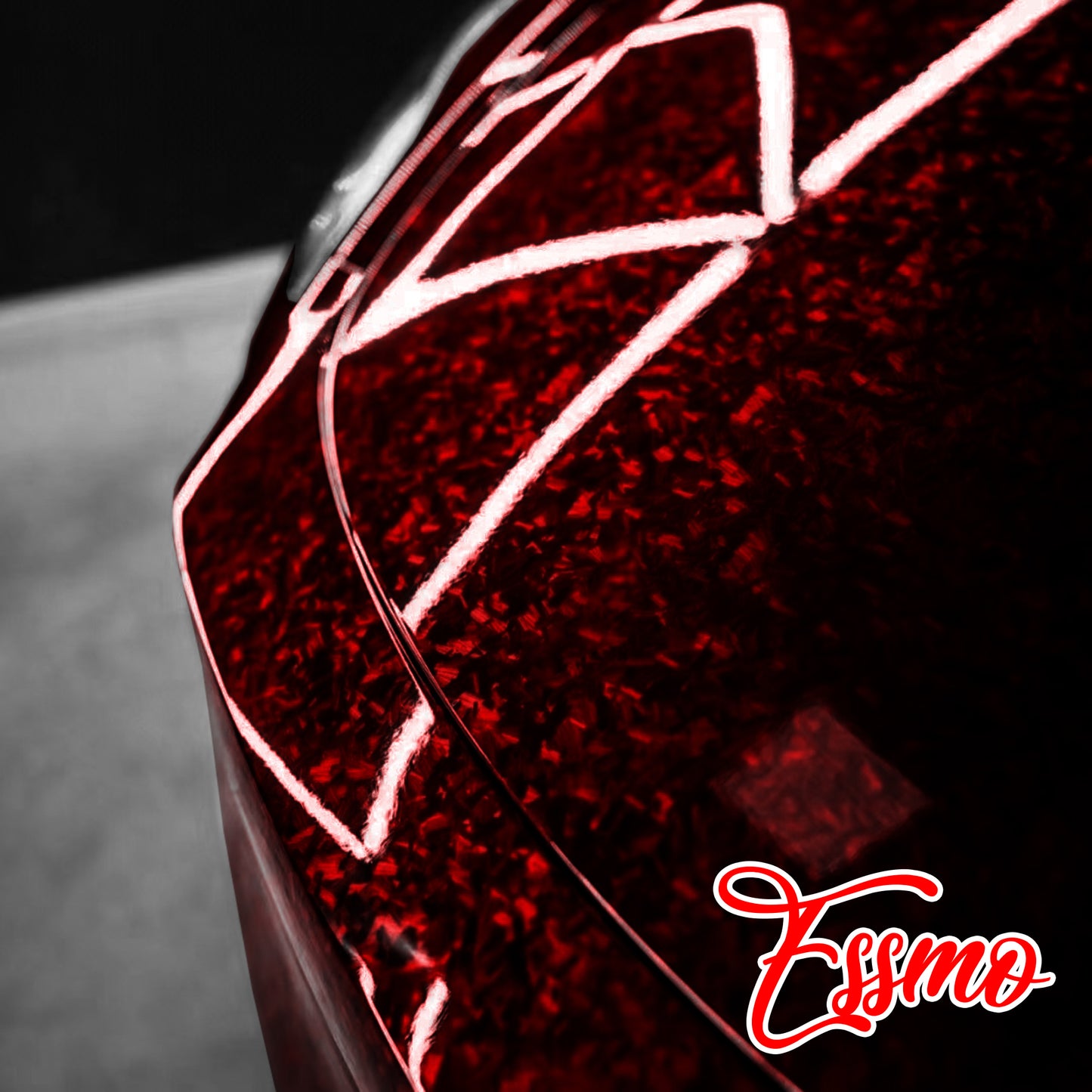 Marble Forged Gloss Red Dry Apply PPF TPU Paint Protection Film