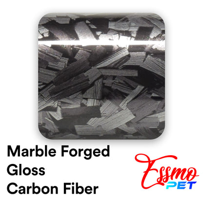PET Marble Forged Gloss Carbon Fiber Textured Silver Vinyl Wrap – Essmovinyl