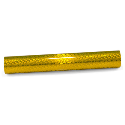 PET Squadron Carbon Fiber Gloss Gold Vinyl Wrap