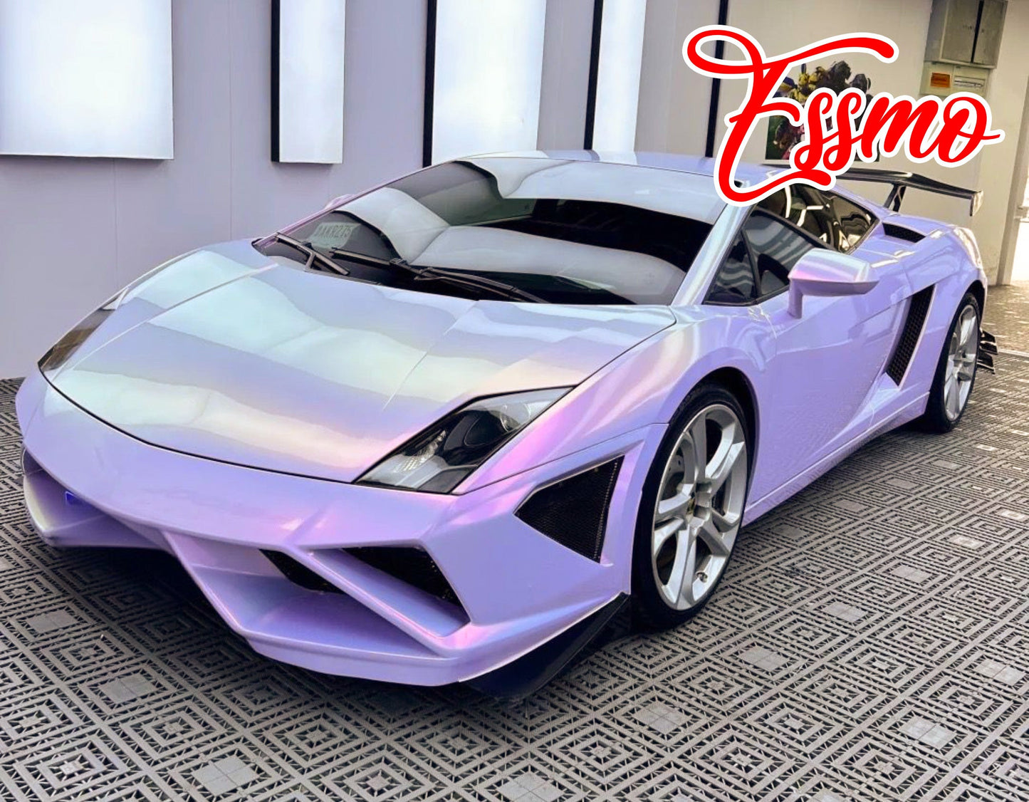 PET Galaxy Dust Gloss Platinum Red Vinyl Wrap