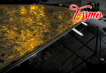PET Damascus Forged Satin Bond Gold Vinyl Wrap