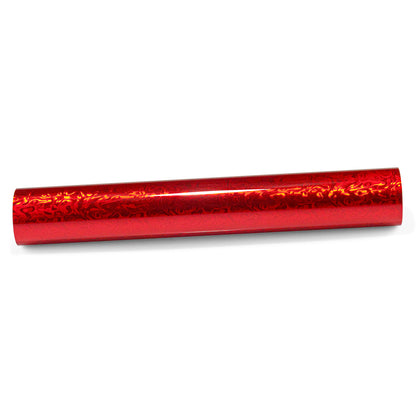 PET Damascus Forged Gloss Dark Red Vinyl Wrap