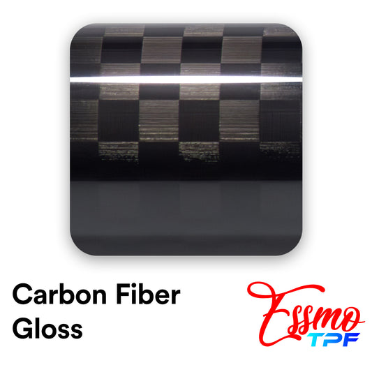 Nano TPF Carbon Fiber Gloss Checker Black Vinyl Wrap