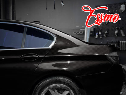 Nano TPF Carbon Fiber Gloss Checker Black Vinyl Wrap
