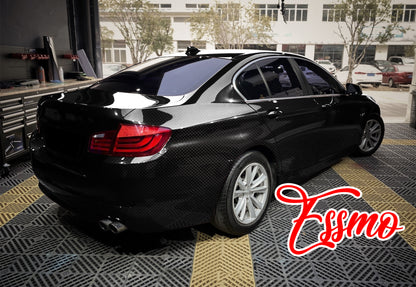Nano TPF Carbon Fiber Gloss Checker Black Vinyl Wrap