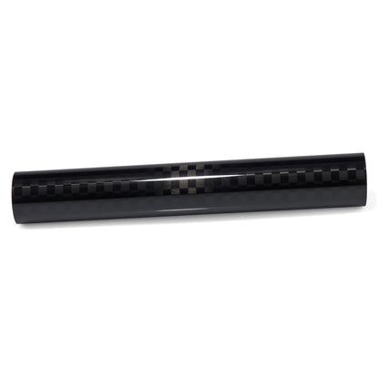 Nano TPF Carbon Fiber Gloss Checker Black Vinyl Wrap