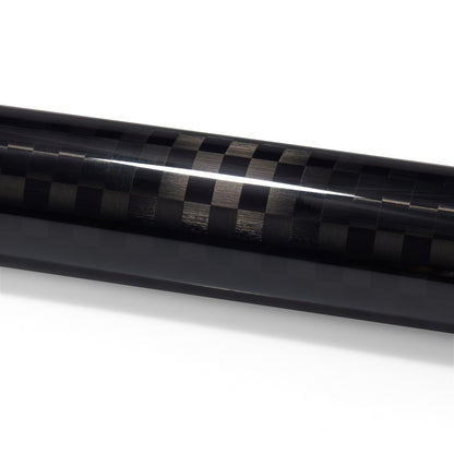 Nano TPF Carbon Fiber Gloss Checker Black Vinyl Wrap