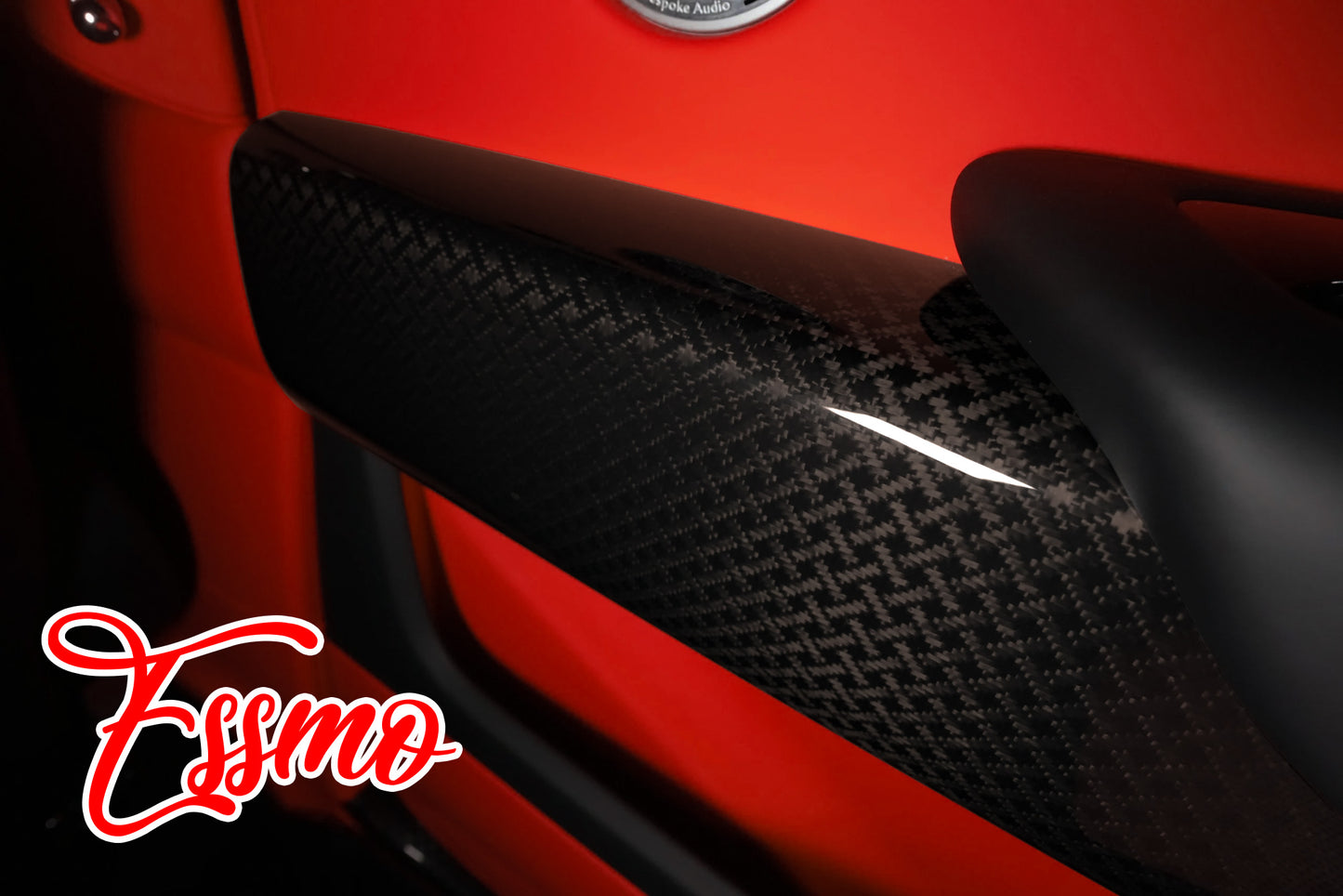 Nano TPF Carbon Fiber Gloss Infinity Woven Black Vinyl Wrap