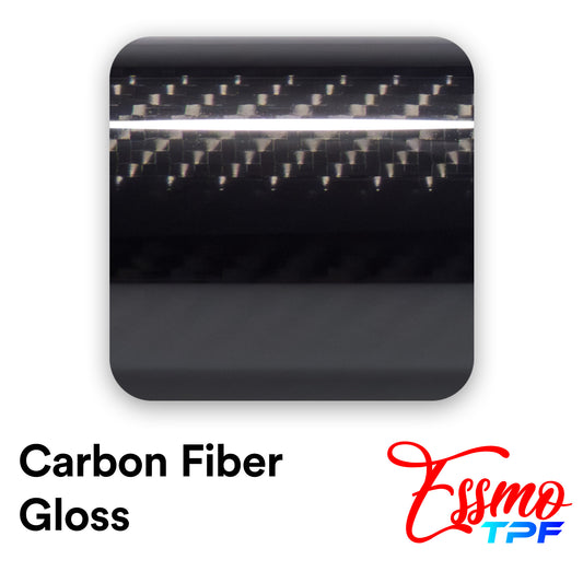 Nano TPF Carbon Fiber Gloss 9D Black Vinyl Wrap