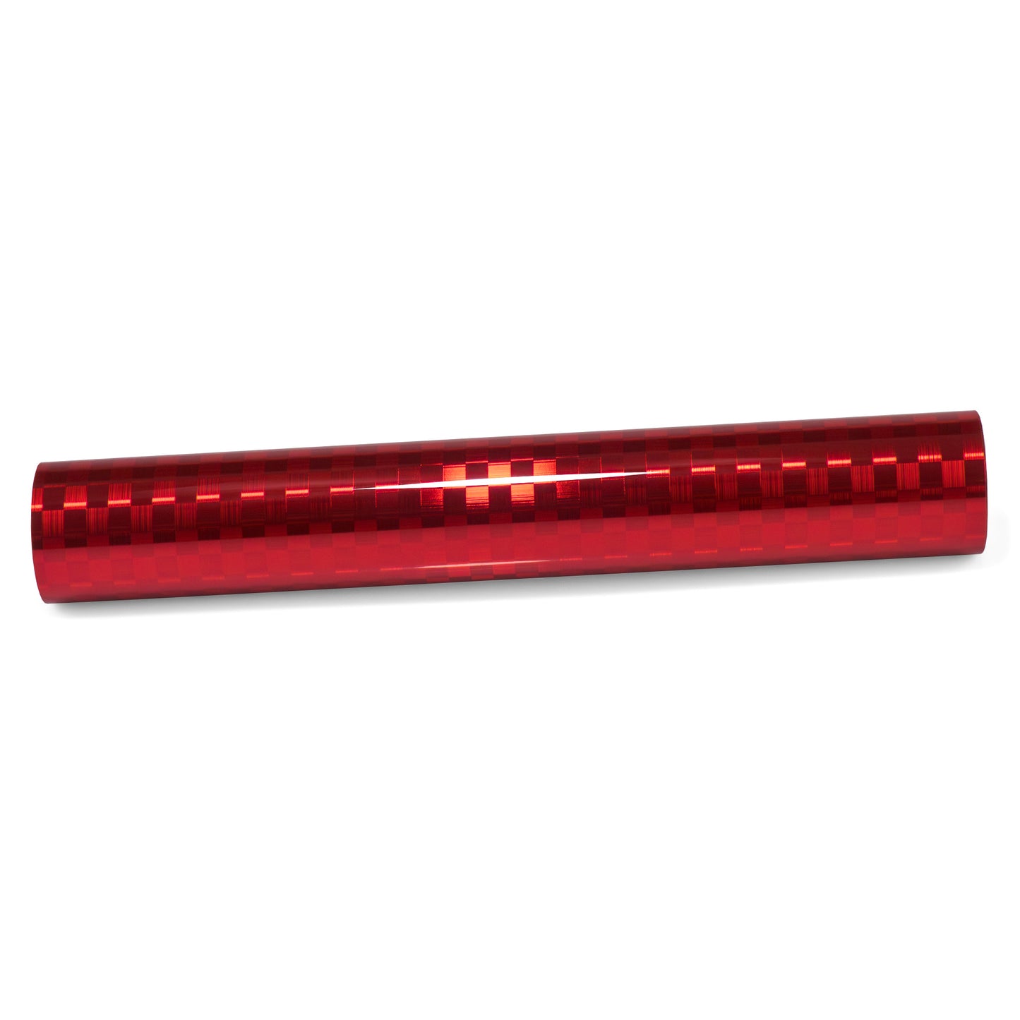 PET Chrome Checker Carbon Fiber Gloss Red Vinyl Wrap