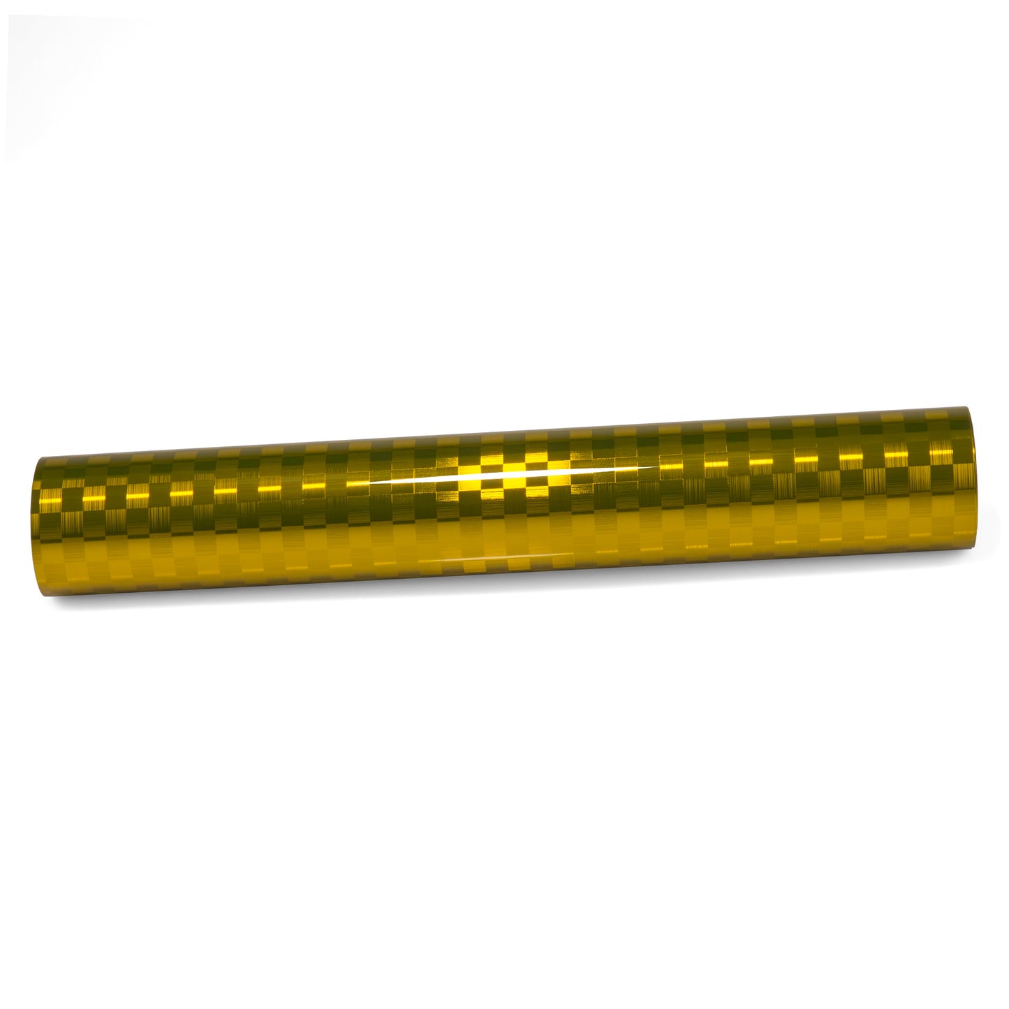 PET Chrome Checker Carbon Fiber Gloss Gold Vinyl Wrap