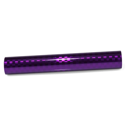 PET Chrome Checker Carbon Fiber Gloss Purple Vinyl Wrap