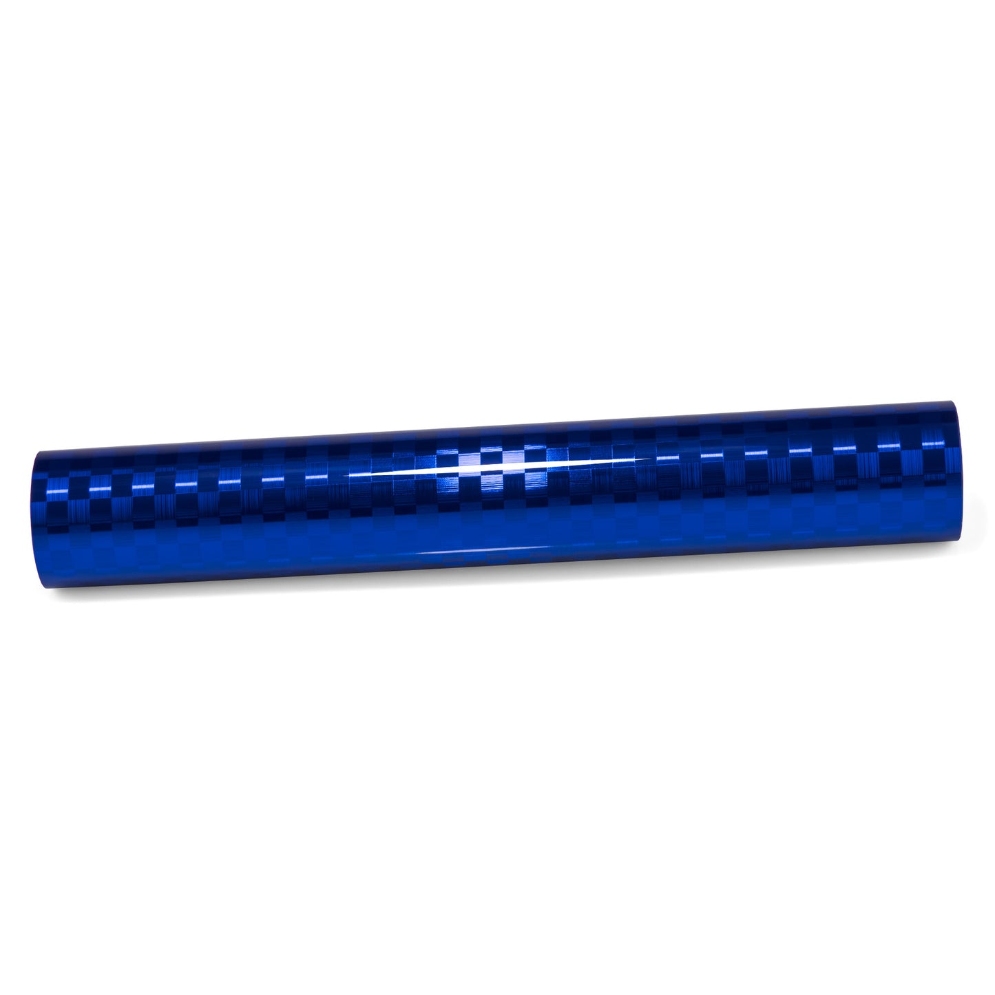 PET Chrome Checker Carbon Fiber Gloss Blue Vinyl Wrap