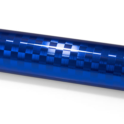 PET Chrome Checker Carbon Fiber Gloss Blue Vinyl Wrap